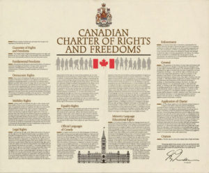 캐나다인 권리와 자유를 선언한 헌법(Canadian Charter of Rights and Freedoms ), 1982년 공포(公布)